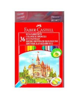 Карандаши цветные Faber-Castell Eco Замок 120136 36цв. точилка карт.кор.