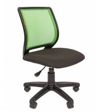 Кресло chairman 699 без подлокотников (черно-зеленый текстиль + сетка)