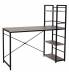 Стол на металлокаркасе BRABIX LOFT CD-005, 1200х520х1200 мм, 3 полки, цвет дуб антик, 641222. Фото товара с разных ракурсов.