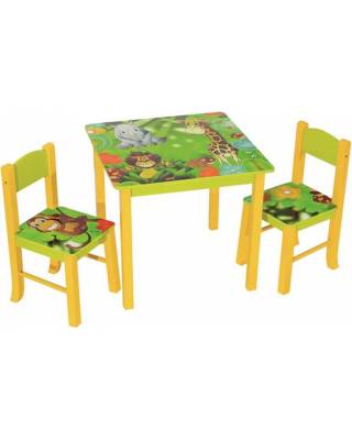 Набор детской мебели (Зеленый, Джунгли).