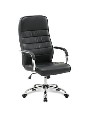 Кресло офисное  "Stark EX-547", экокожа, хром, черное, 531948