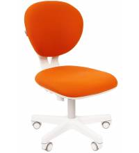 Кресло 108 Kids белый пластик (оранжевый текстиль)