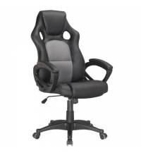 Кресло офисное BRABIX Rider Plus EX-544, комфорт, экокожа, черное/серое, 531582