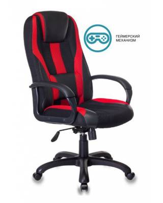 Кресло игровое геймерское Бюрократ VIKING-9/BL+RED черный/красный искусст.кожа/ткань