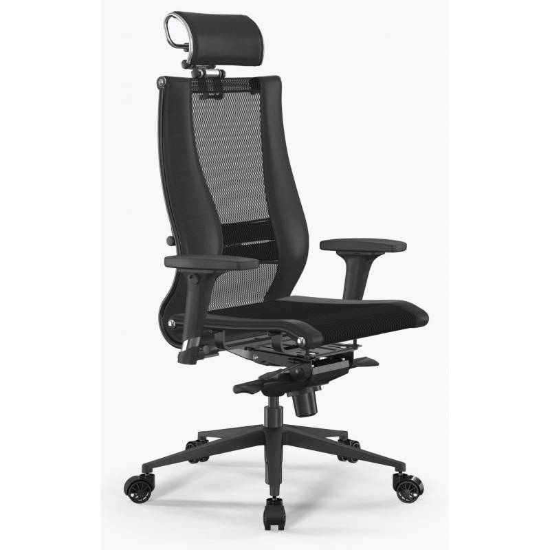 Кресло руководителя Samurai Black Edition черное (кожа) главное фото
