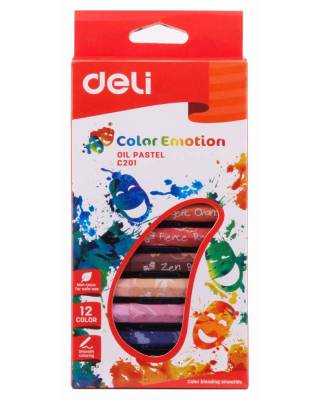 Масляная пастель Deli EC20100 Color Emotion шестигранные 12цв. картон.кор./европод.