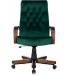 Кресло руководителя Бюрократ T-9928WALNUT Fabric зеленый Italia Green крестов. металл/дерево. Фото товара с разных ракурсов.
