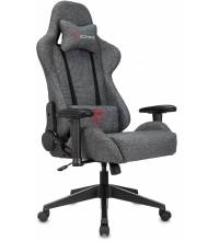 Кресло игровое Zombie Neo серый 3C1 с подголов. крестов. пластик черный