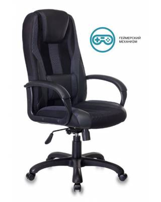 Кресло игровое геймерское Бюрократ VIKING-9/BLACK черный искусст.кожа/ткань