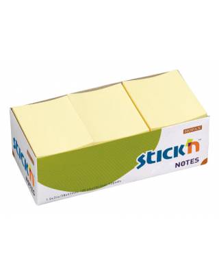 Блок самоклеящийся бумажный Stick`n 21005 38x51мм 100лист. 70г/м2 пастель желтый без упаковки