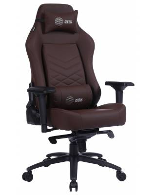 Кресло игровое Cactus CS-CHR-0112BR коричневый эко.кожа с подголов. крестов. сталь главное фото