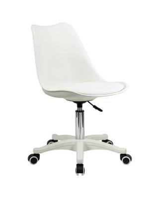 Кресло стул  "Eames MG-310 PL", пластик белый, экокожа белая, 532926 главное фото