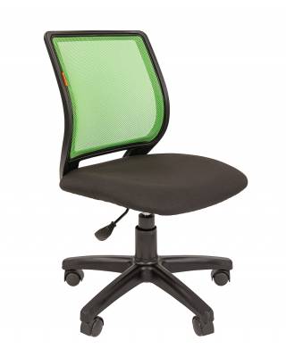 Кресло chairman 699 без подлокотников (черно-зеленый текстиль + сетка)