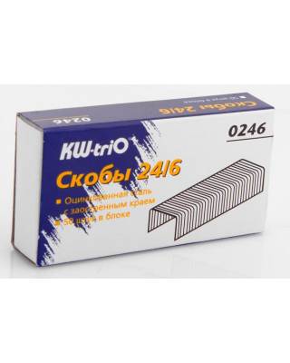 Скобы для степлера 24/6 Kw-Trio 0246 (упак.:1000шт.) главное фото