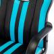 Кресло компьютерное  "Stripe GM-202", экокожа, черное/голубое, 532509. Фото товара с разных ракурсов.
