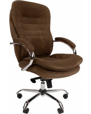 Офисное кресло Chairman 795 коричневое (ткань велюр)