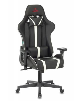 Кресло игровое геймерское Бюрократ VIKING ZOMBIE A4 WH черный/белый искусственная кожа