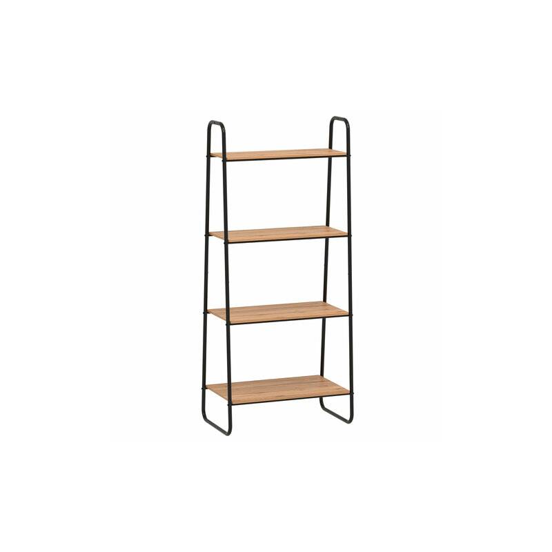 Стеллаж на металлокаркасе "Скандинавия-24", 650*385*1470 мм, 4 полки ЛДСП, черный/дуб, CТCП24 Ч главное фото