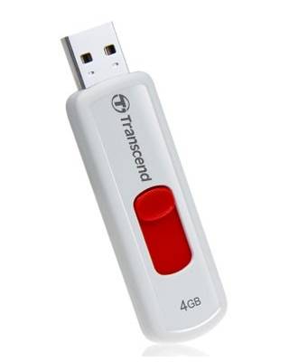 Флеш Диск Transcend 4Gb Jetflash 530 TS4GJF530 USB2.0 белый/красный