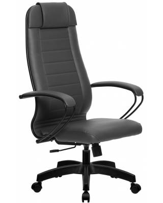 Кресло руководителя МЕТТА Комплект 28 пластик серое (перфорированная кожа)