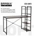 Стол на металлокаркасе BRABIX LOFT CD-005, 1200х520х1200 мм, 3 полки, цвет дуб антик, 641222 главное фото в маленьком размере