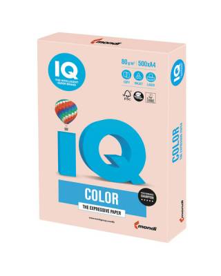 Бумага цветная IQ color, А4, 80 г/м2, 500 л., пастель, темно-кремовая, SA24