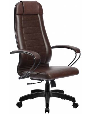 Кресло руководителя МЕТТА Комплект 28 пластик коричневое (перфорированная кожа)
