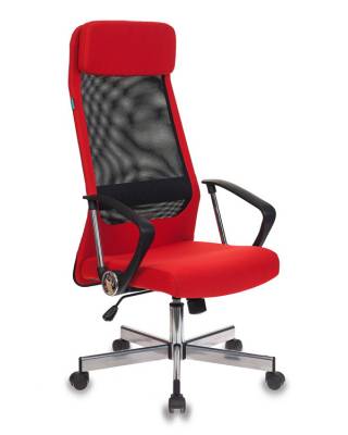 Кресло руководителя Бюрократ T-995HOME/RED черный/красный TW-01 сетка/ткань крестовина металл
