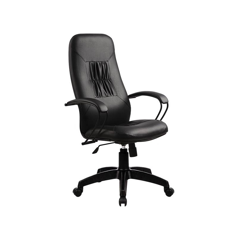 Кресло руководителя Пилот 6 (черная перфорированная экокожа) главное фото